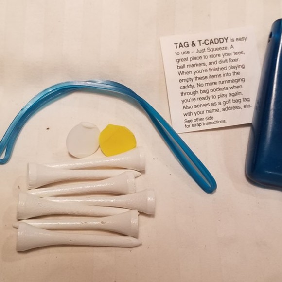 Vtg new old stock, Tag & T-Caddy w/tees, Bassett Golfaide, markers Ryder - Picture 3 of 7